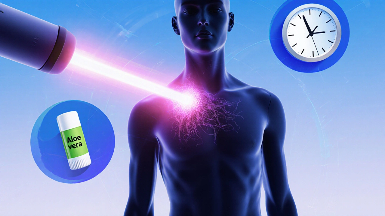 Laserové světlo cílí na vlasové folikuly s výrazným efektem odstranění.