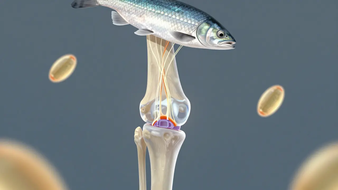 Transparentní kloub s kolagenovými vlákny vznikajícími z rybí šupiny a vitamínem C.