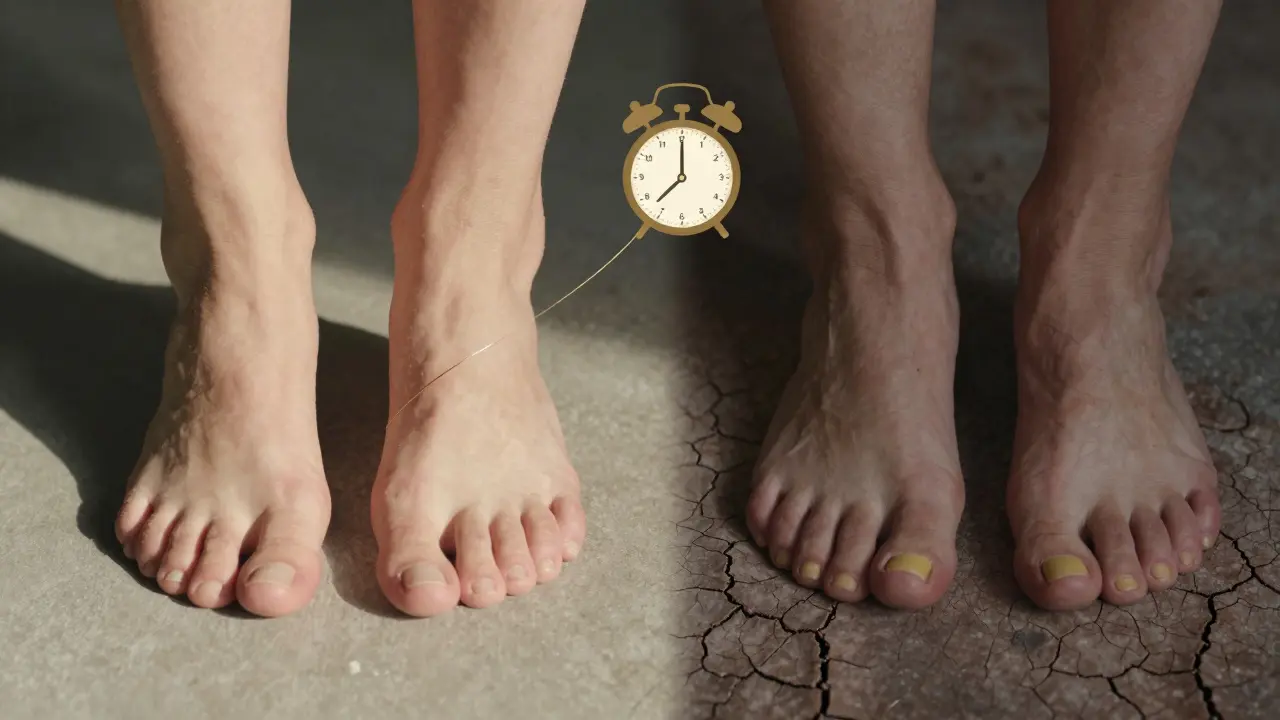 Dvě cesty: zdravé ruce a nohy proti poškozeným, s časem jako klíčem k prevenci.