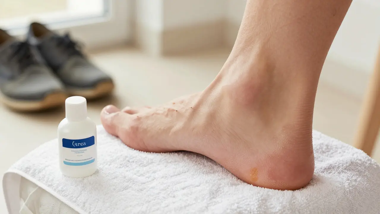 Příruční péče o nohy: pískový pilíř uklidňuje hrubou kůži na ploše chodidla.
