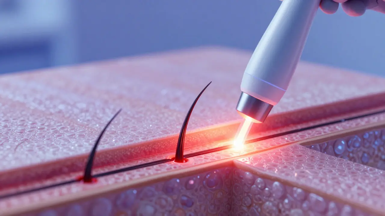 Koncept laserové epilace na buněčné úrovni