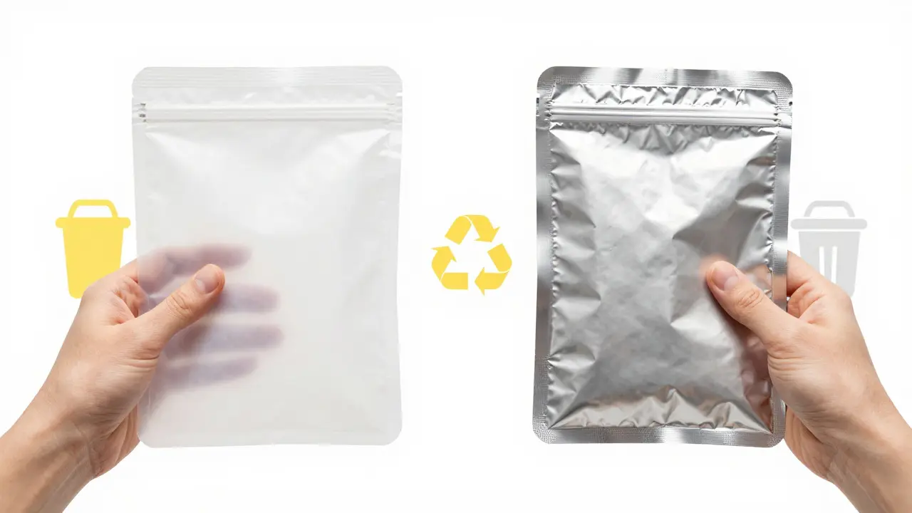 Rozdíl mezi recyklovatelným plastem a alu-plastovým laminátem