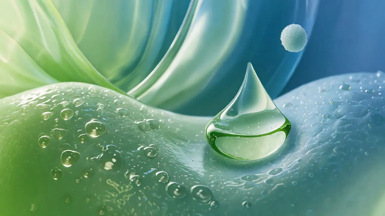 Conceptual illustration of skin care and aloe vera hydration